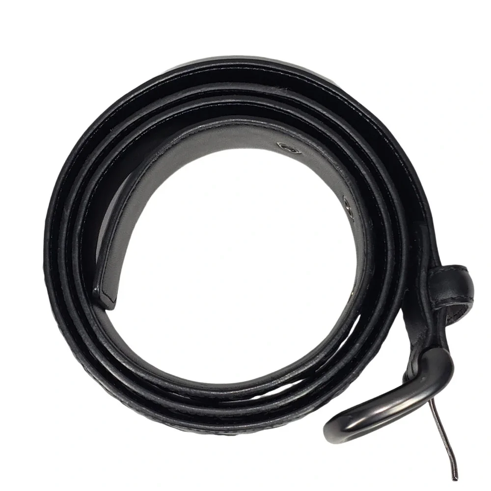 BOTTEGA VENETA INTRECCIATO LEATHER BELT – 100 CM / 40 IN – BLACK – MADE IN ITALY